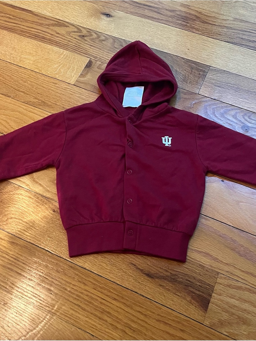 Baby IU Indiana University Maroon Hooded Button-Up Sweatshirt